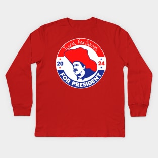 TURD FERGUSON for President 2024 Kids Long Sleeve T-Shirt
